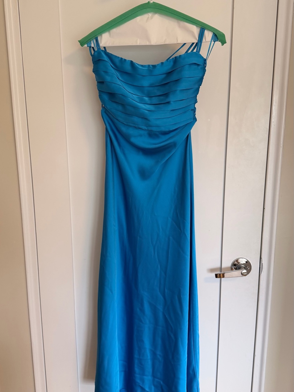 Astr Antlia Turquoise Blue Maxi Slip Dress - Picture 4 of 8